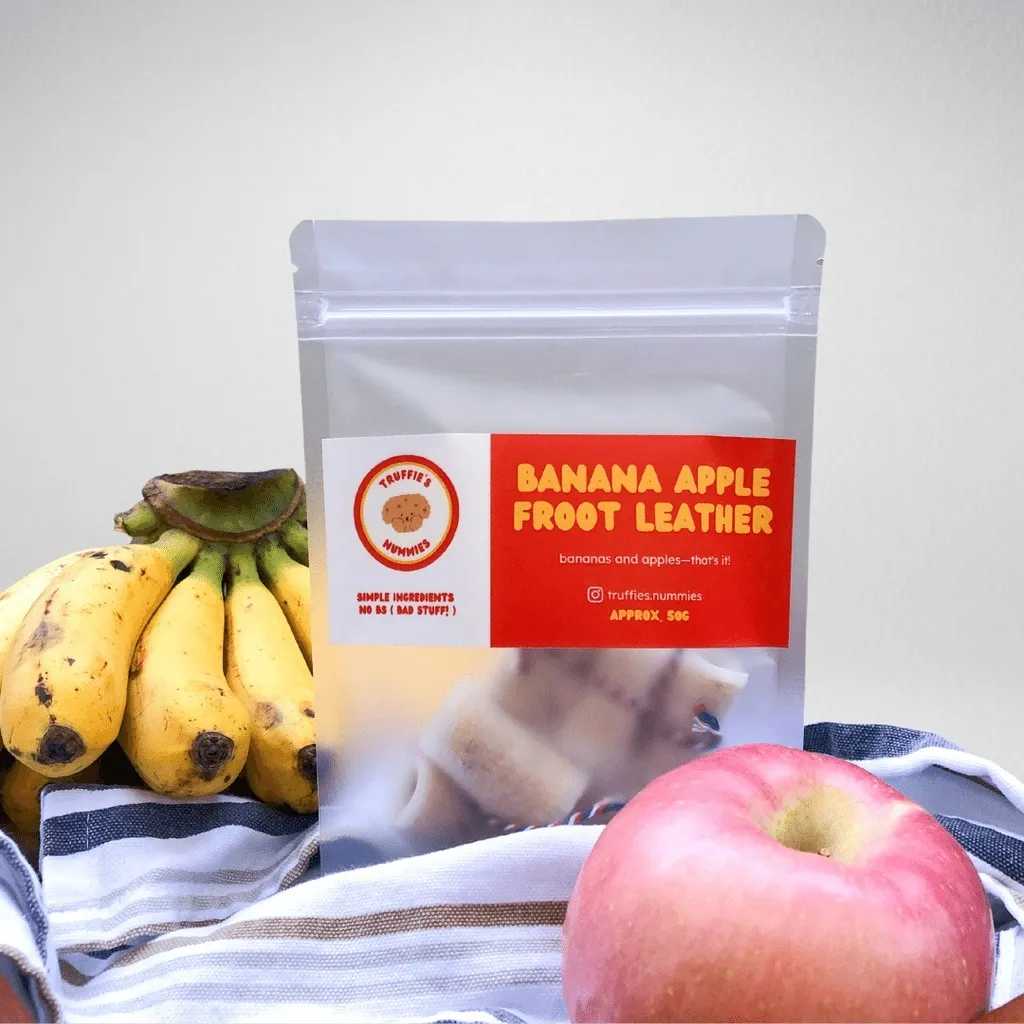 Banana Apple Froot Leather - Dog Treats by Truffie's Nummies
